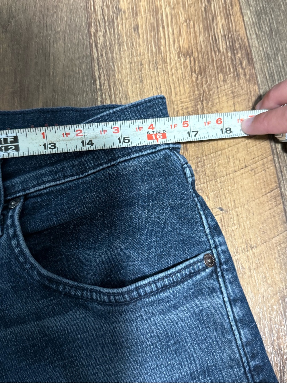 7 For All Mankind Jeans Mens 33 x 30 Blue The Straight Leg Denim Dark Wash - Picture 7 of 10